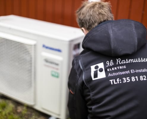 montering af varmepumpe